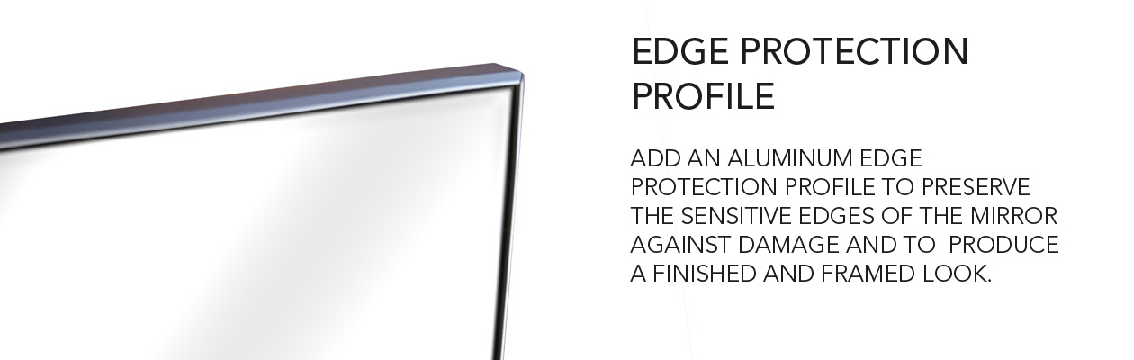 edge protection profile for mirrors